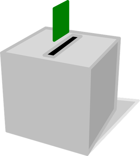 Symbolische Darstellung einer Wahlurne